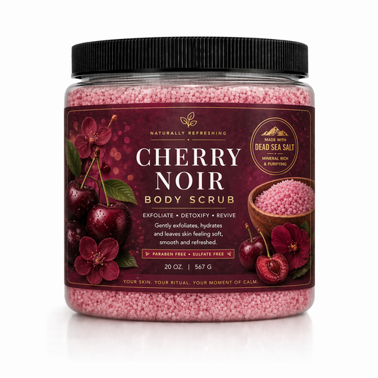 Cherry Noir Körperpeeling 20 oz | Totes-Meer-Salz