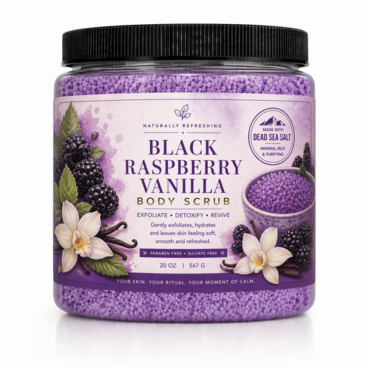 Lavendel-Vanille-Körperpeeling 20 oz | Bittersalz