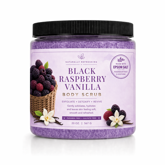 라벤더 바닐라 바디 스크럽 20 oz | 엡솜 솔트