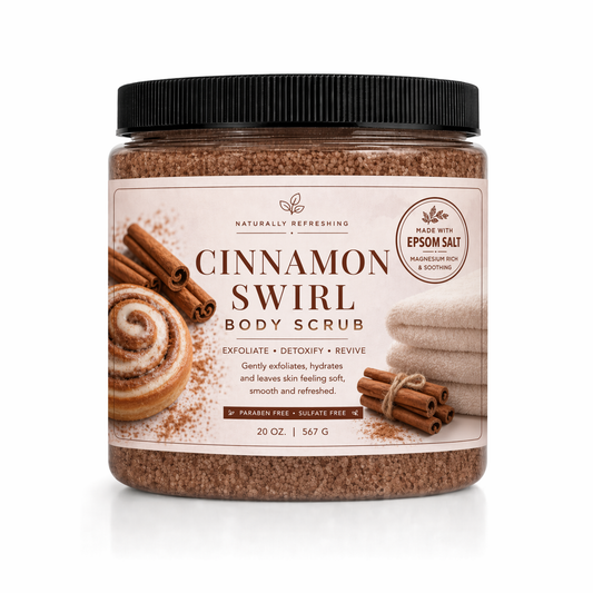 시나몬 스월 바디 스크럽 20 oz | 휘핑 소금 스크럽