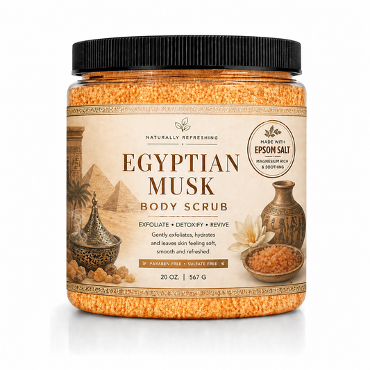Egyptian Musk Body Scrub 20 oz | Epsom Salt - Affinati