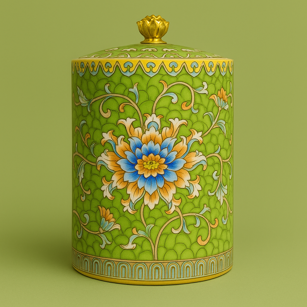 Ceramic Candle (Green) - Affinati