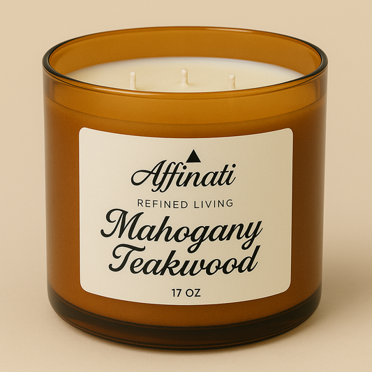 3-Wick Mahogany Teakwood Candle