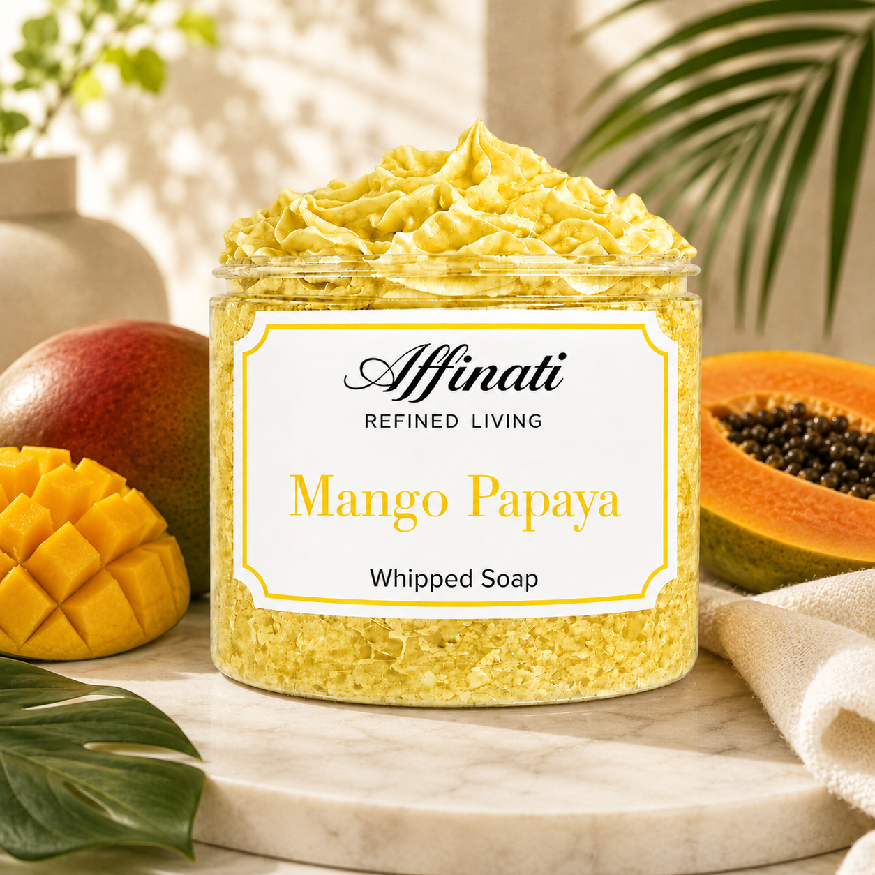 Mango Papaya Whipped Soap - 20 oz