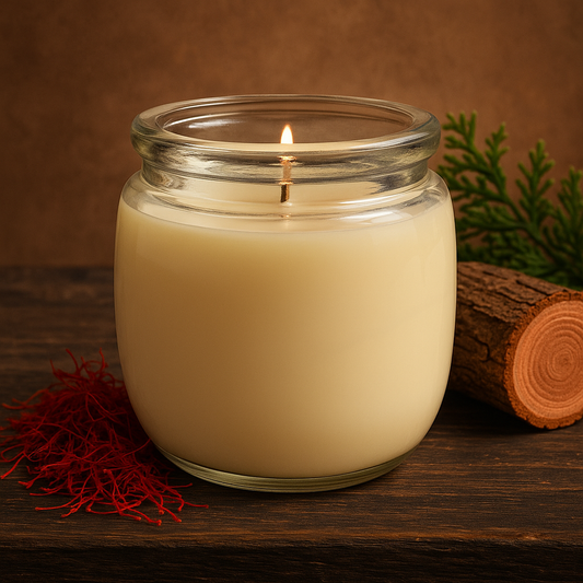 Saffron Cedarwood Apothecary Candle