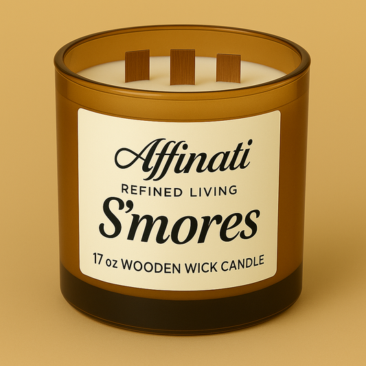 3-Wooden Wick S'mores Candle - Affinati