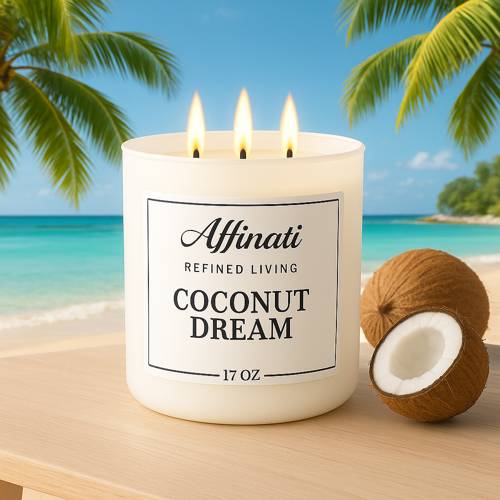 3-Wick Coconut Dream Candle - Affinati