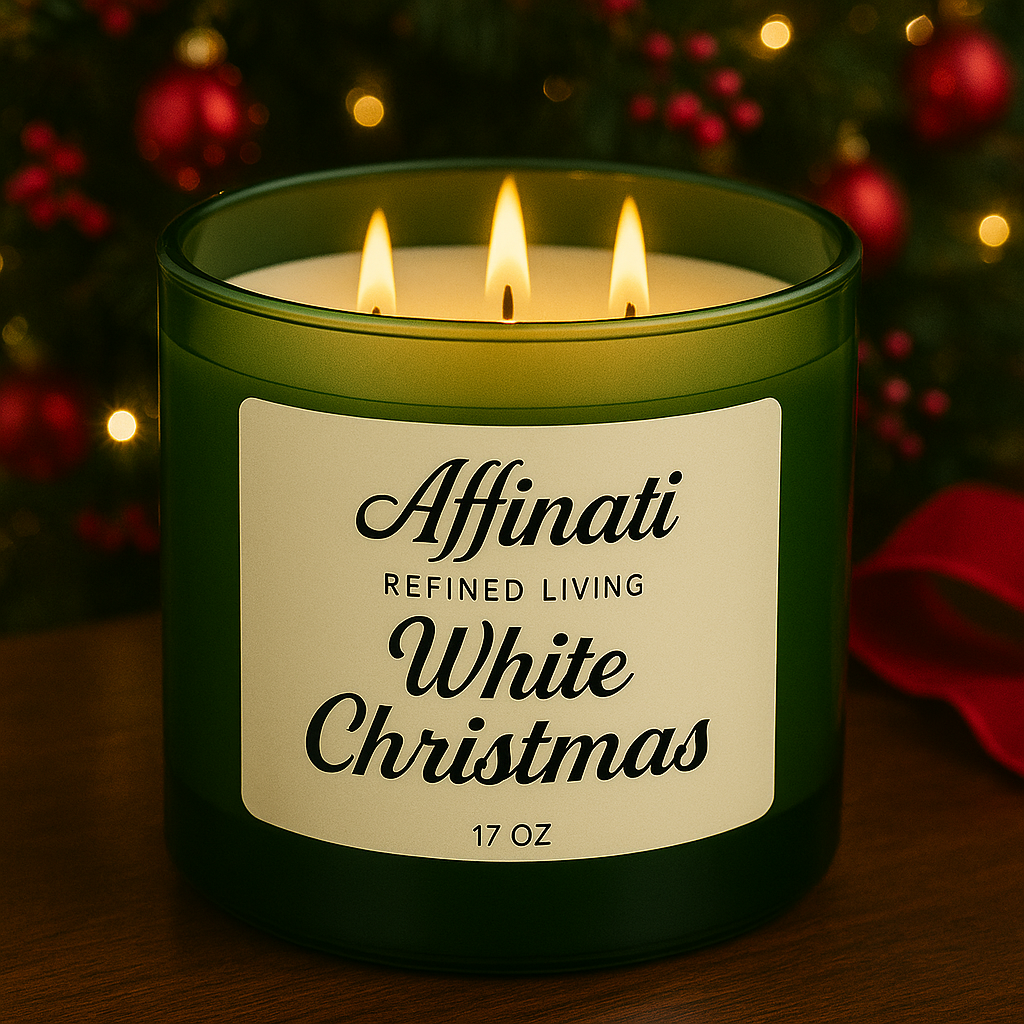 3-Wick White Christmas Candle