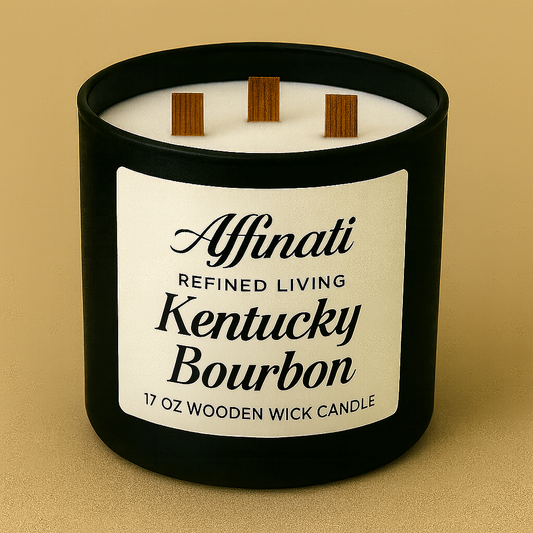 3-Wooden Wick Kentucky Bourbon Candle