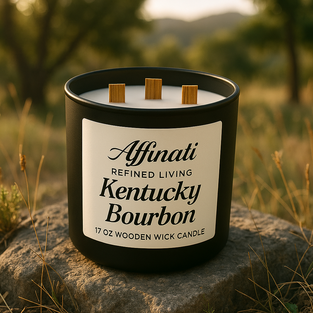 3-Wooden Wick Kentucky Bourbon Candle