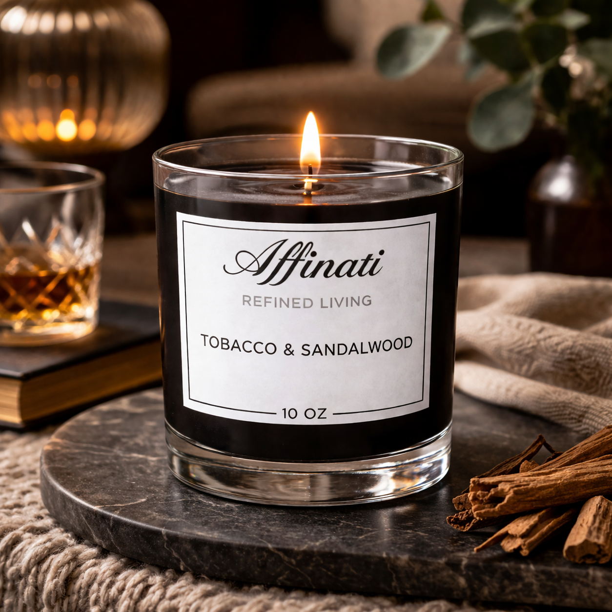 Tobacco & Sandalwood Original Candle - Affinati