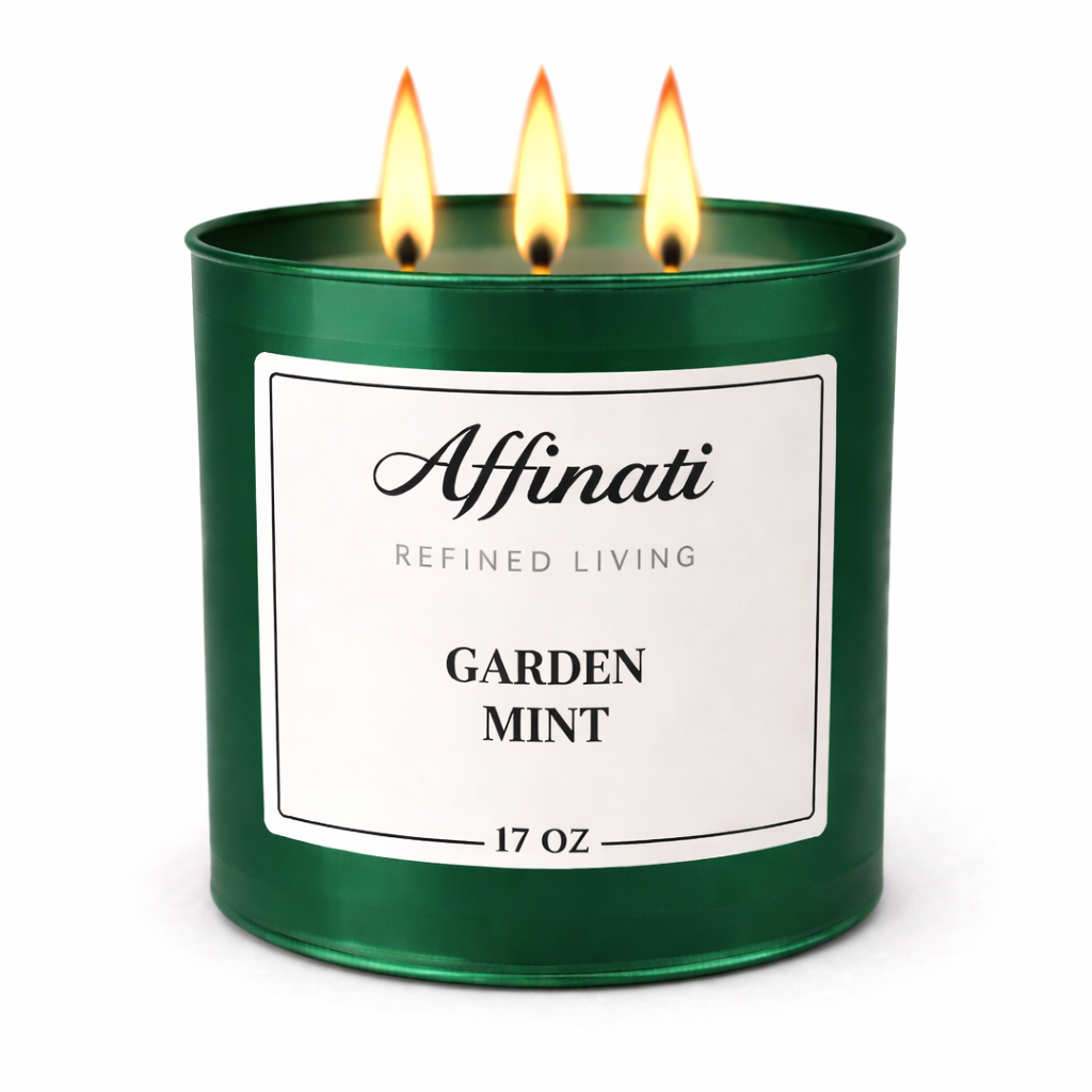 Świeca 3- Knotowa Bazylia, Szałwia i Mięta