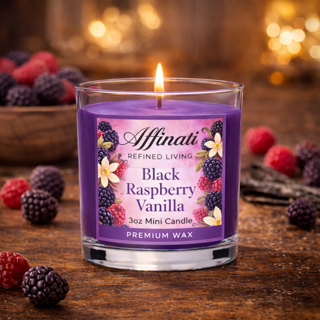 Black Raspberry Vanilla Mini Candle - Affinati