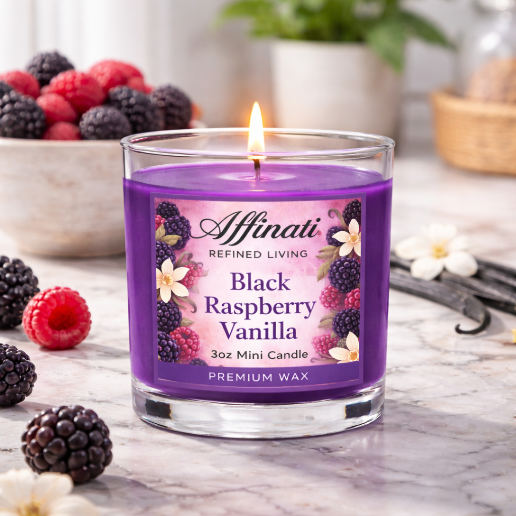 Black Raspberry Vanilla Mini Candle - Affinati
