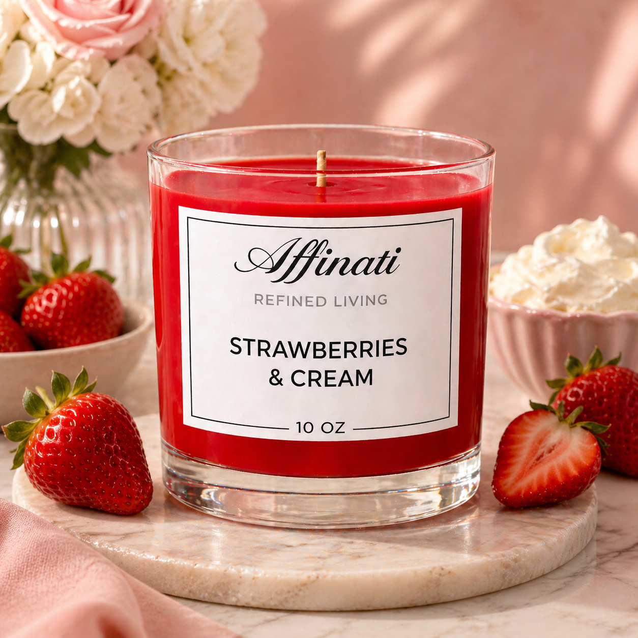 Strawberries & Cream Original Candle - Affinati