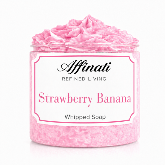 Strawberry Banana Whipped Soap - 20 oz - Affinati