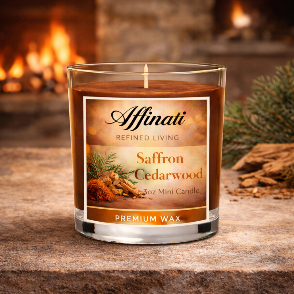 Saffron Cedarwood Mini Candle - Affinati