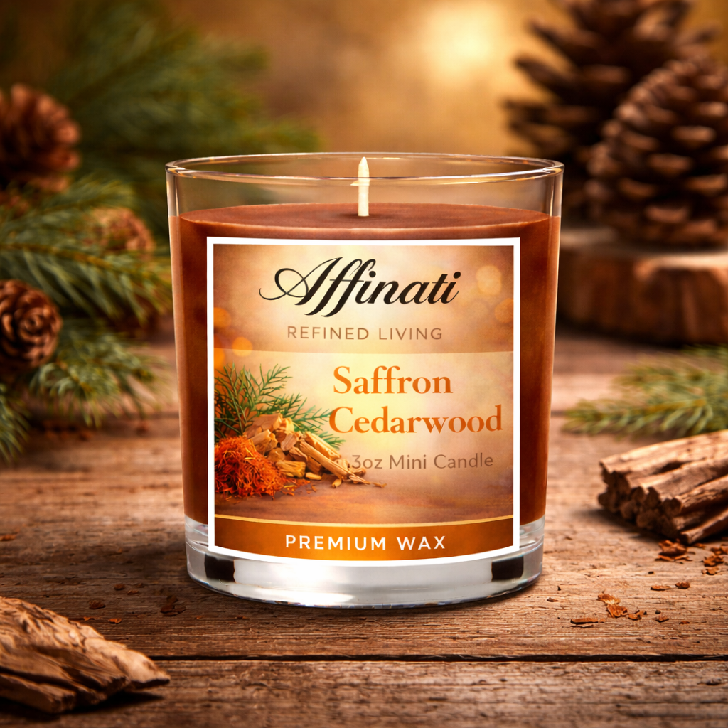 Saffron Cedarwood Mini Candle - Affinati