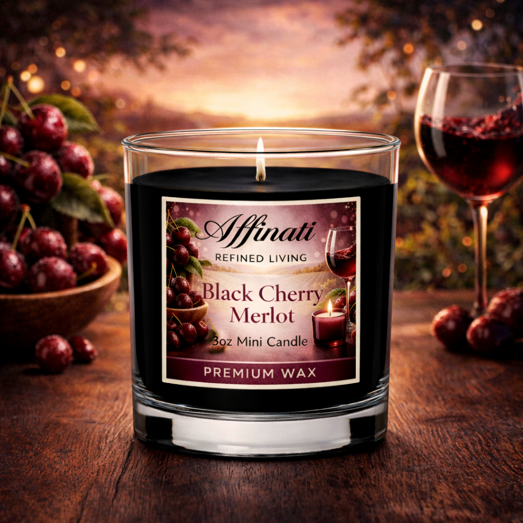 Black Cherry Merlot Mini Candle - Affinati