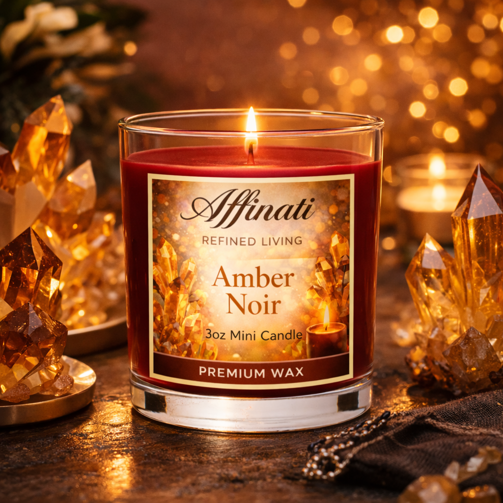 Amber Noir Mini Candle - Affinati