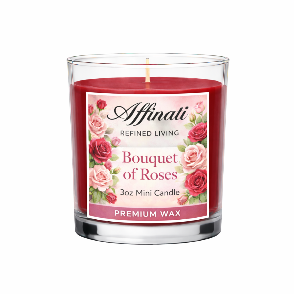 Bouquet of Roses Mini Candle - Affinati