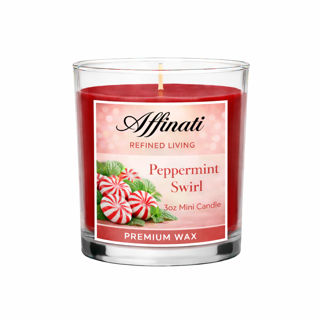 Peppermint Swirl Mini Candle - Affinati