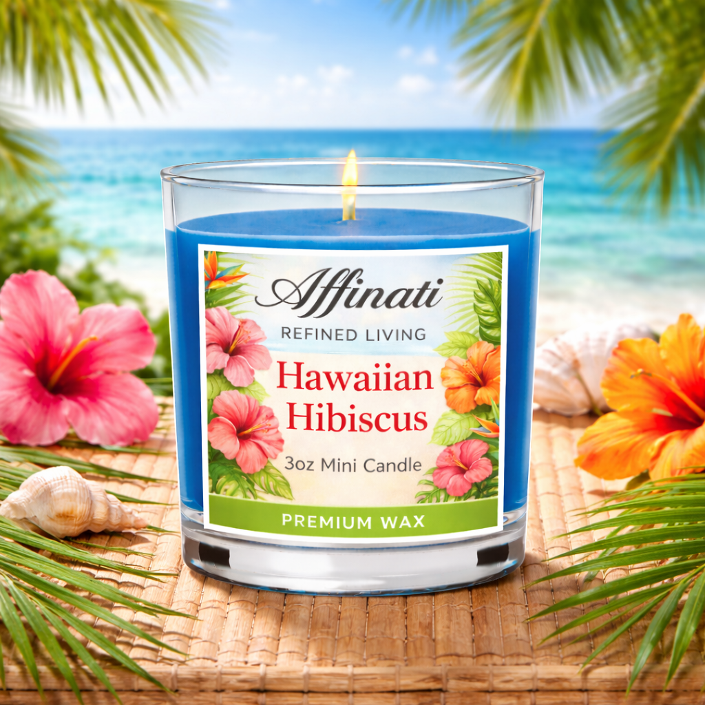 Hawaiian Hibiscus Mini Candle - Affinati