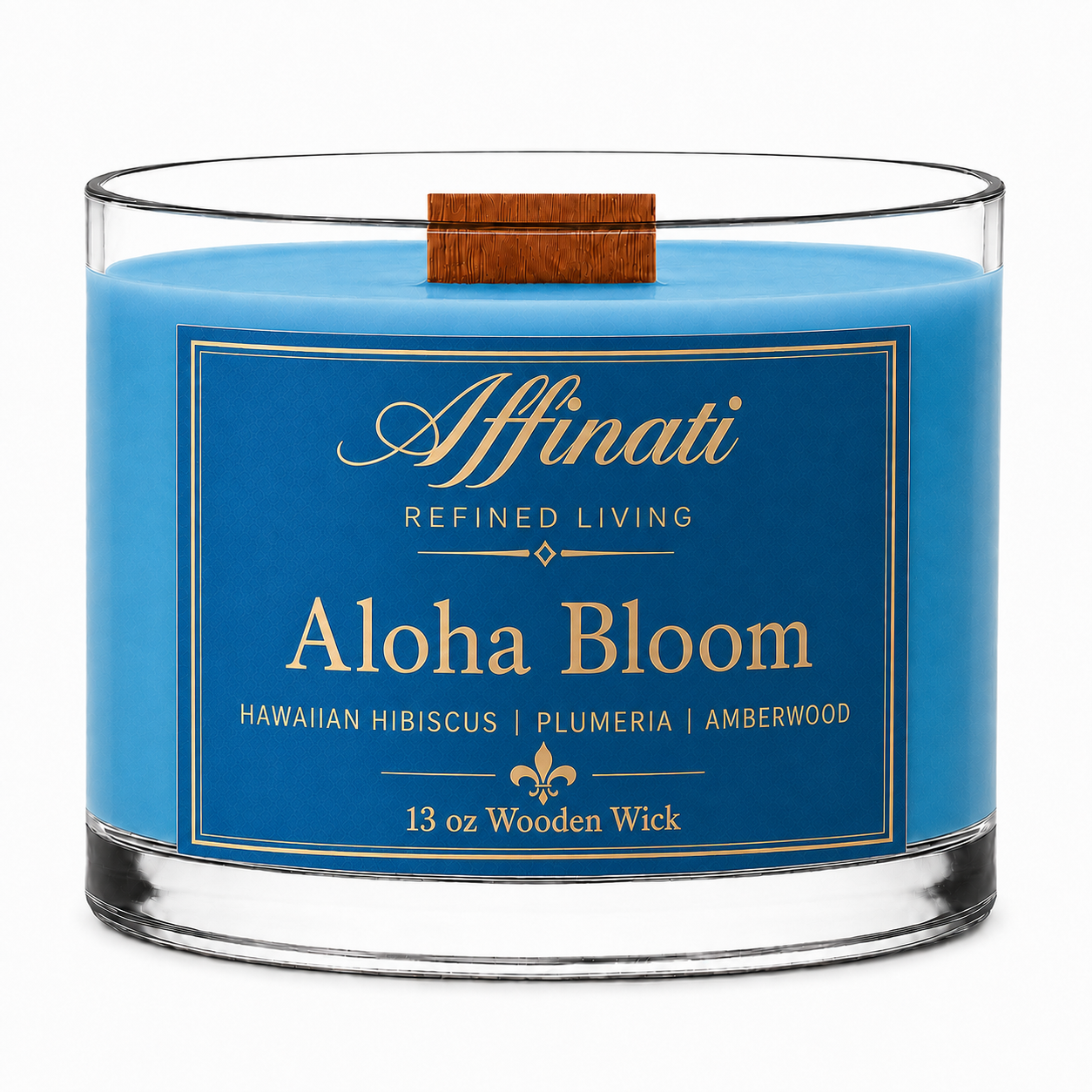Κερί με Ξύλινο Φιτίλι Aloha Bloom – Πολυτελές Μείγμα Σόγιας 13 oz | Affinati