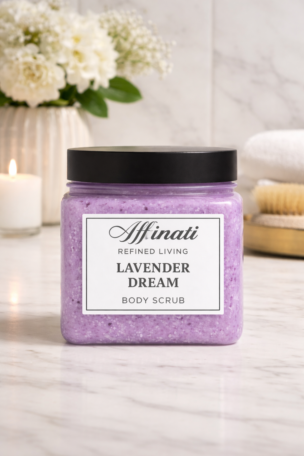 Lavendel Droom Lichaamsscrub 64 oz | Opgeklopte Zoutscrub