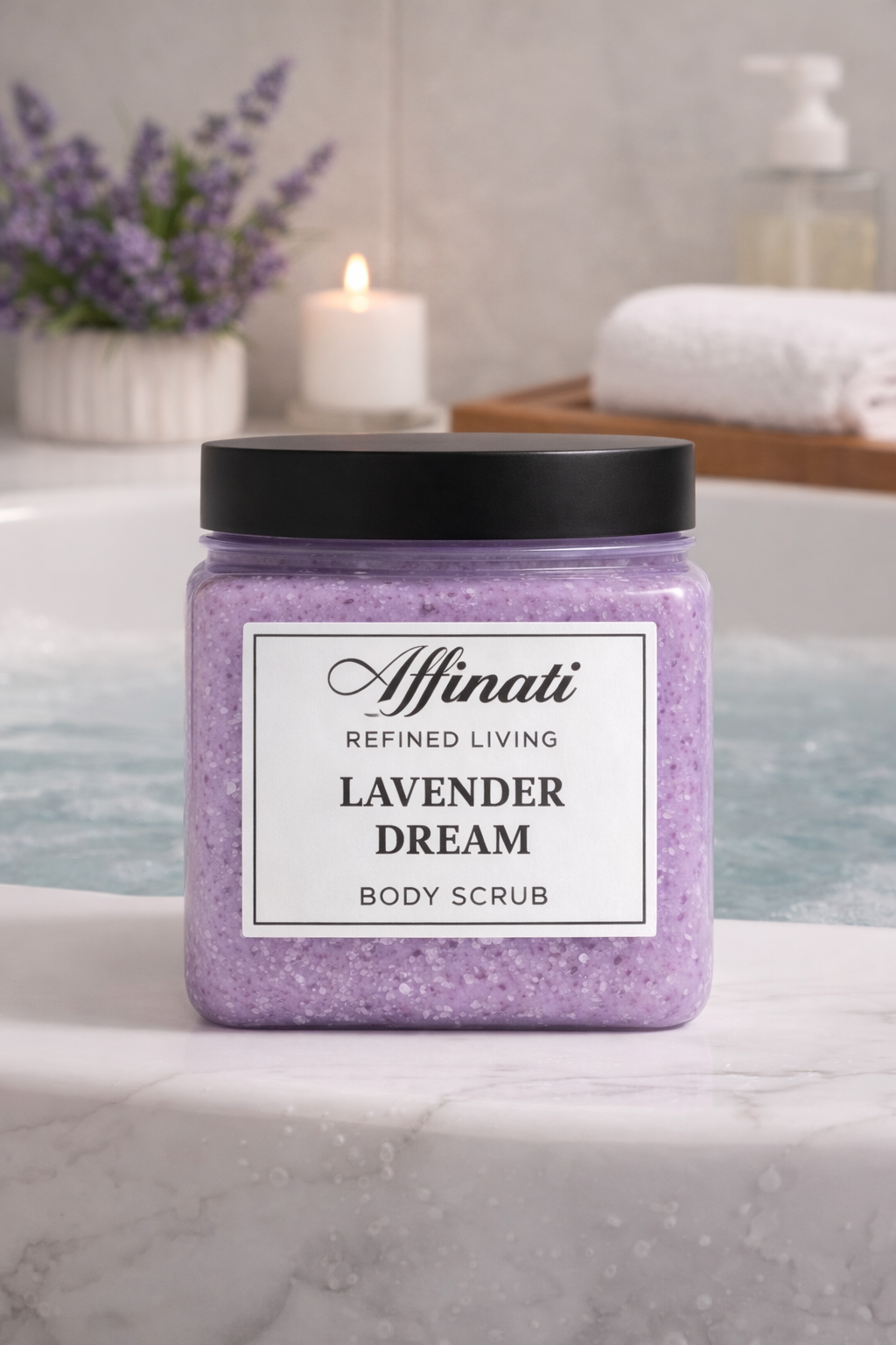Lavendel Droom Lichaamsscrub 64 oz | Opgeklopte Zoutscrub