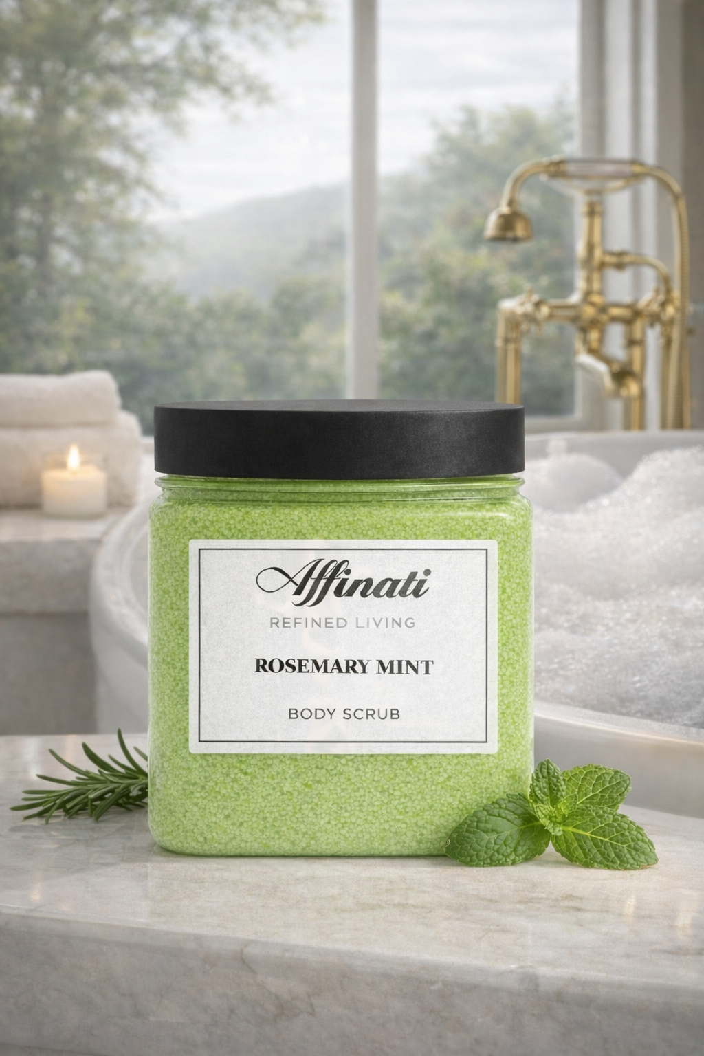 Minze Eukalyptus Körperpeeling 64 oz | Aufgeschlagener Salzpeeling