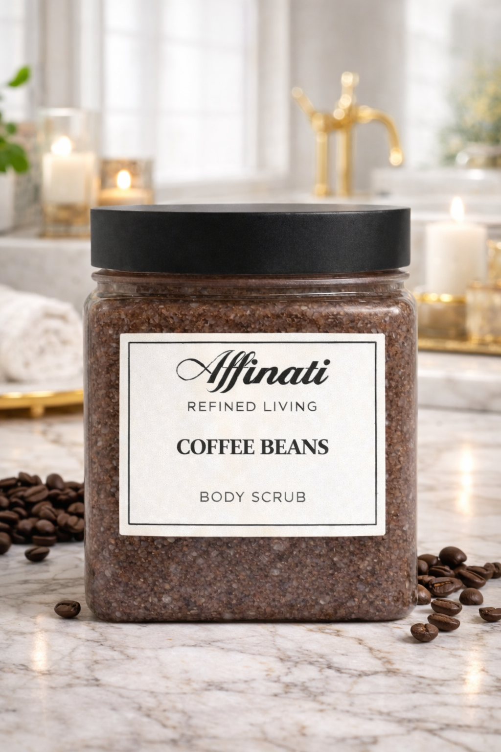 Koffiebonen Lichaamsscrub 64 oz | Opgeklopte Zoutscrub