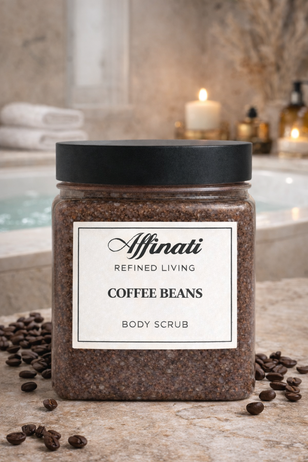 Koffiebonen Lichaamsscrub 64 oz | Opgeklopte Zoutscrub