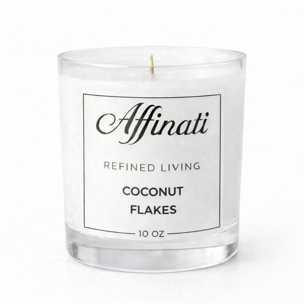 नारियल के फ्लेक्स मूल मोमबत्ती