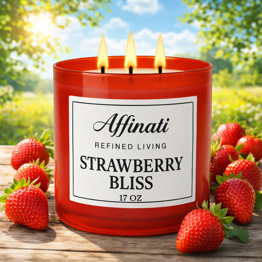 3-विक स्ट्रॉबेरी ब्लिस कैंडल