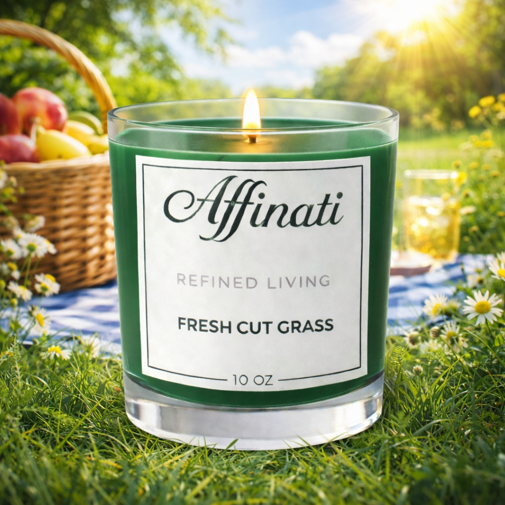 Frisch geschnittenes Gras Originalkerze