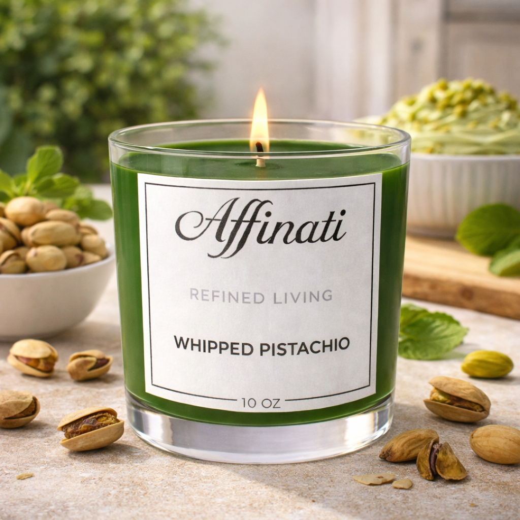 Vela original de pistacho batido