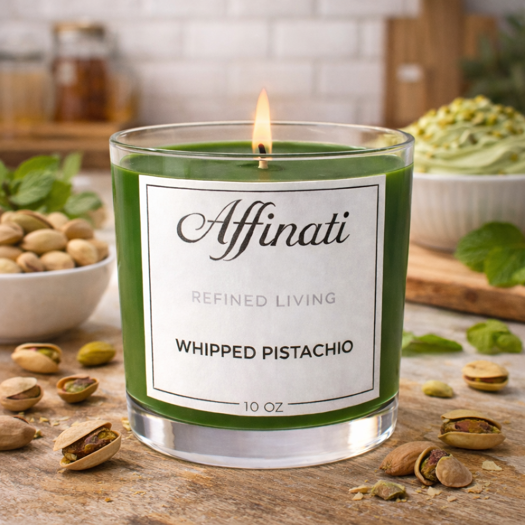 Vela original de pistacho batido