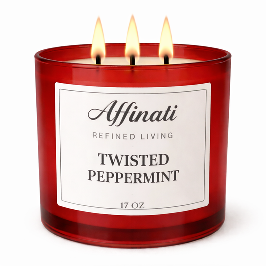 Vela de menta trenzada de 3 mechas