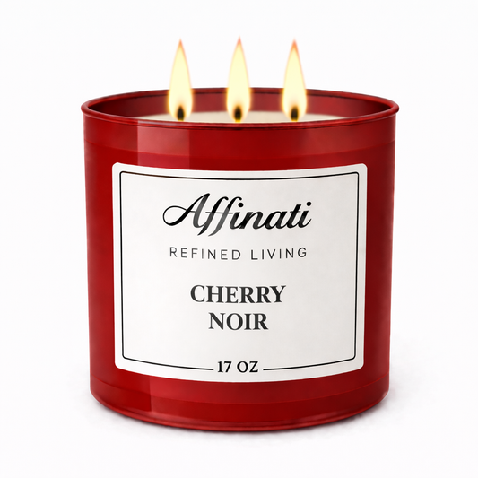 3 Fitilli Kiraz Noir Mum