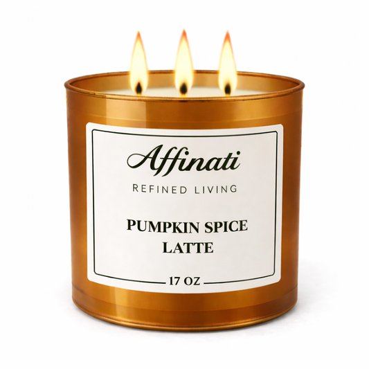 3 Fitilli Balkabağı Baharatlı Latte Mum