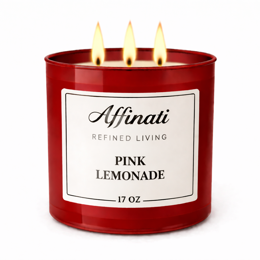 三芯粉红柠檬水蜡烛