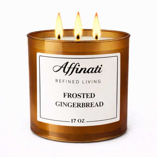 3 Fitilli Buzlu Zencefilli Kurabiye Mum