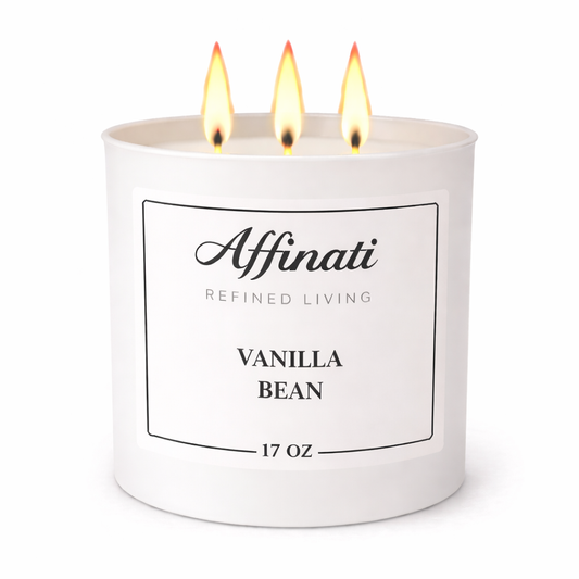 3 Fitilli Vanilya Fasulyesi Mumu