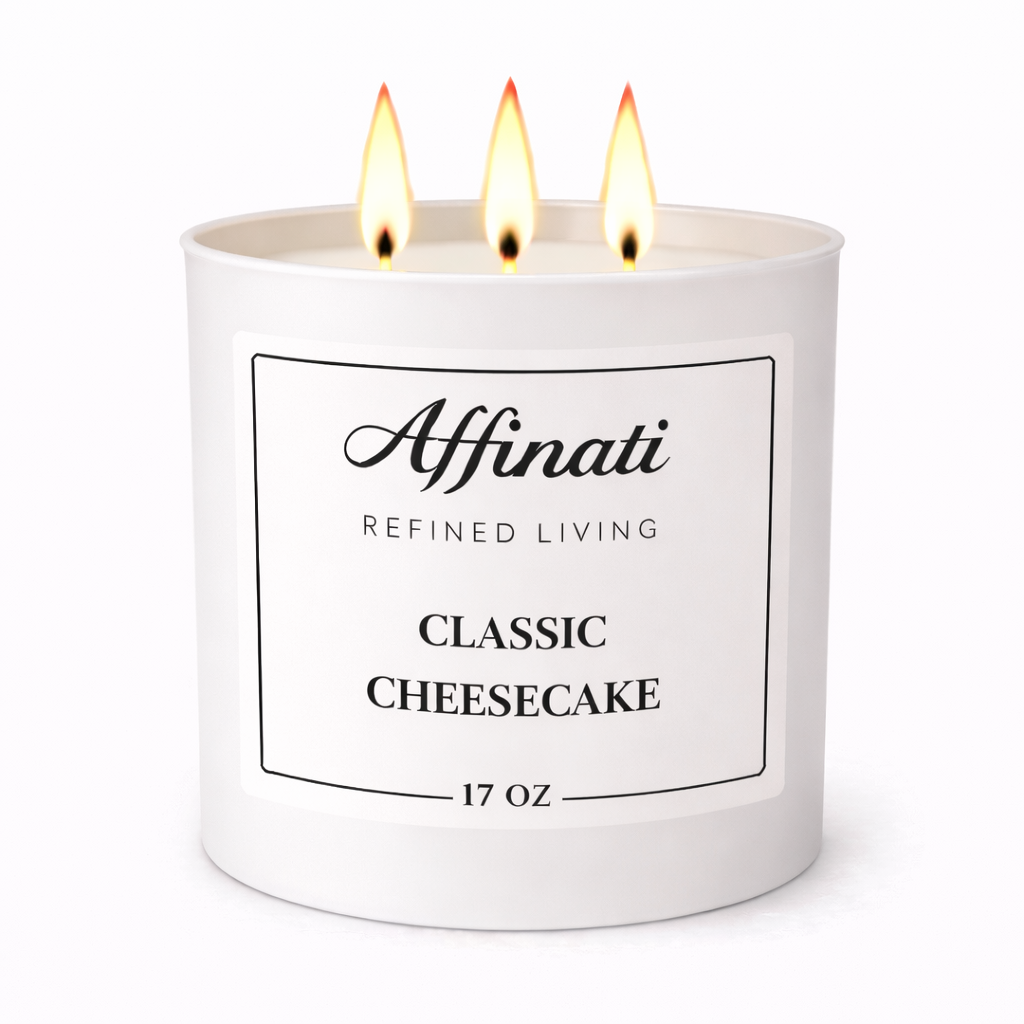 Vela clásica de tarta de queso de 3 mechas