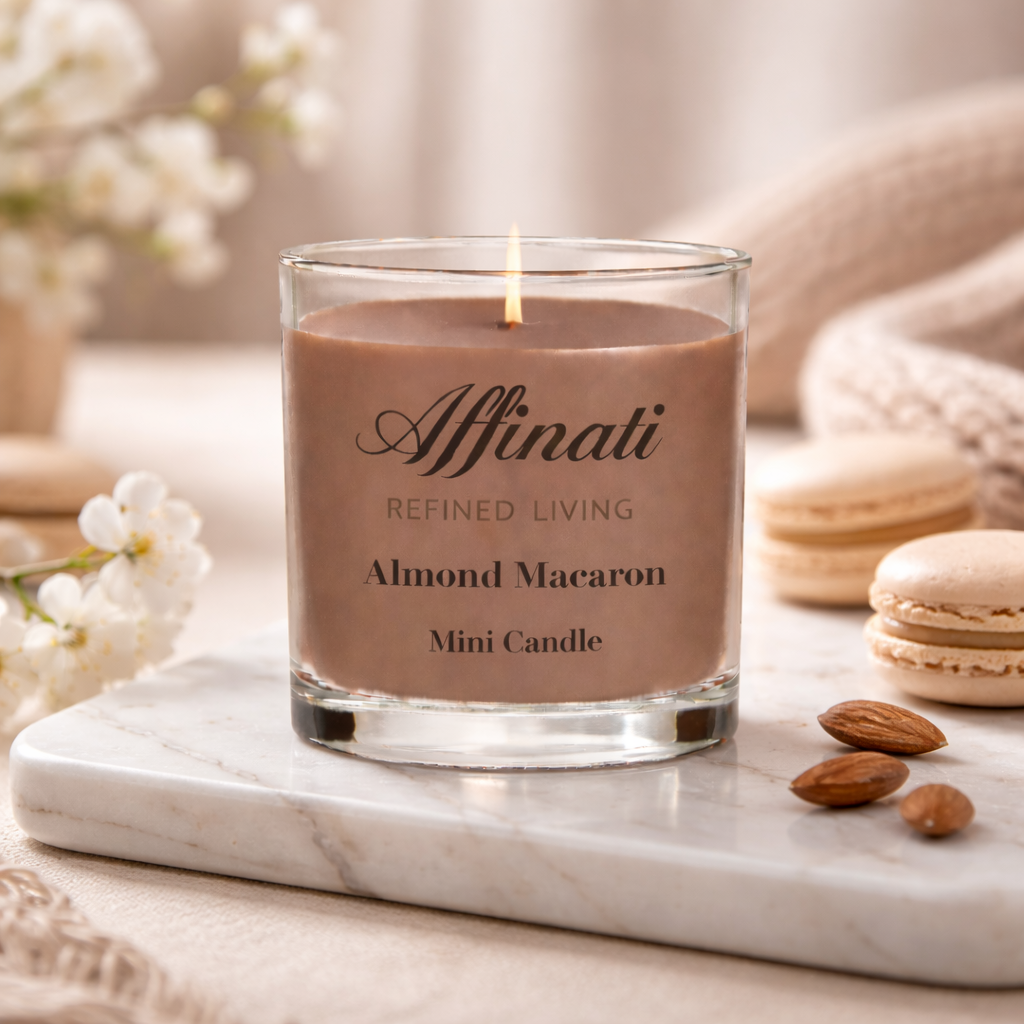Mini bougie macaron à l'amande