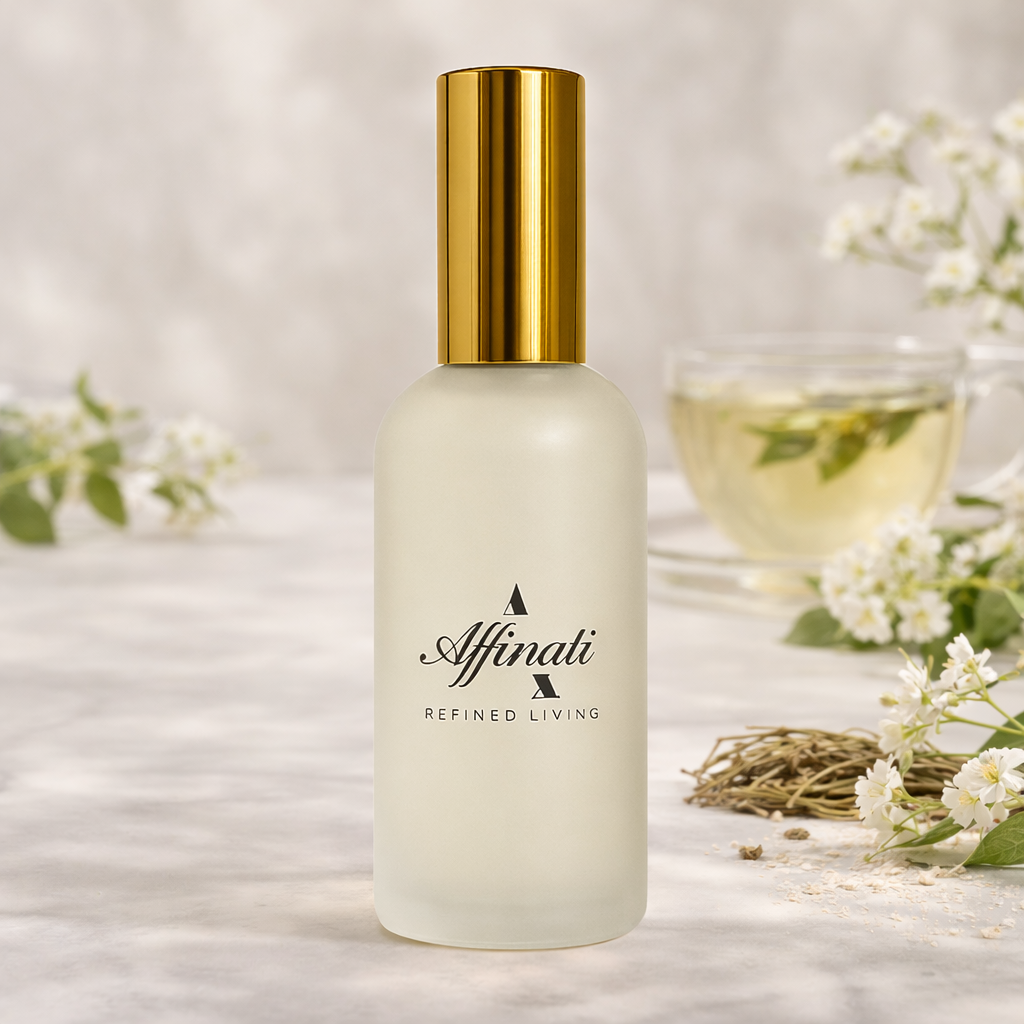 بخاخ غرفة الشاي الأبيض