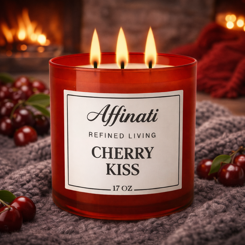 3-knotová svíčka Cherry Noir