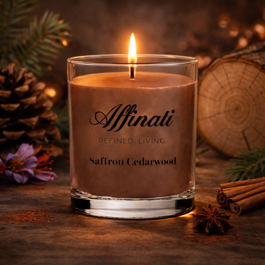 藏红花雪松迷你蜡烛