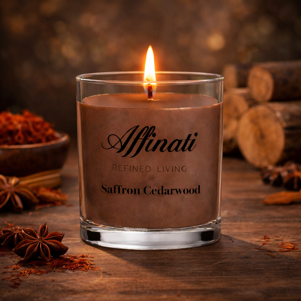 藏红花雪松迷你蜡烛